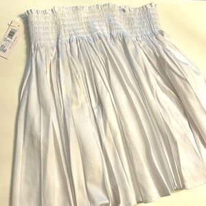 NWT Rebecca Taylor Karina pleated white skirt